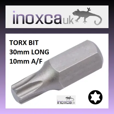 TORX BIT 10mm HEX DRIVE 30mm 75mm T20 T25 T27 T30 T40 T45 T50 T55 T60 T70 NOHOLE • £5.25