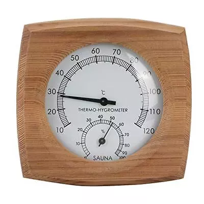 Wooden Sauna Clock 2-in-1 Indoor Cedar Thermometer Hygrometer Steam Room Acce... • $30.31