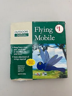 Vintage Outdoor Design Flying Mobile Dragonfly In Flight Wood W Nylon String • $16.96