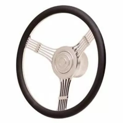 GT Performance 21-4245 Steering Wheel Black Leather Grip Spokes 15.5 Dia. 9-Bolt • $323.68