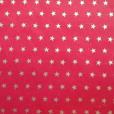 10 70x50cm SHEETS LUXURY Mulberry Tissue Paper CHRISTMAS PACK Foil Printed STARS • £11.99
