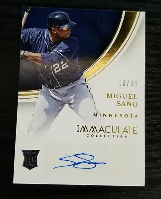 2016 Immaculate Miguel Sano Auto /49 • $5.75