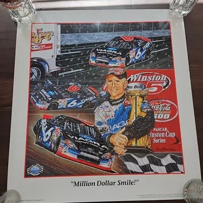 Mark Martin 2002 Million Dollar Smile! Sam Bass Print NASCAR Auto Racing  • $24.95