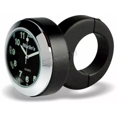 Marlin's Genuine Accessories Black HBC Clock W/Mount For 1 1/4  Handlebar-153102 • $92.66