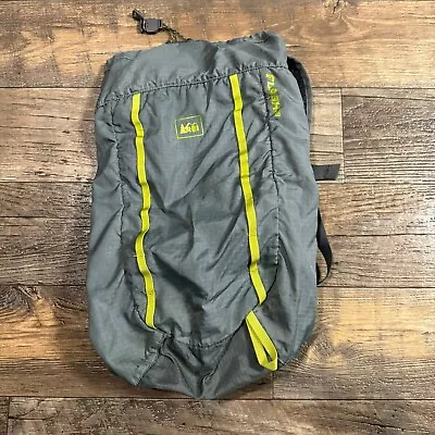 REI Recreational Flash 18 Nylon Backpack Ultralight Daypack Gray Yellow • $19.99