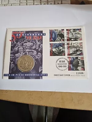  Jersey  £2 First Day Coin And Stamp Cover 50th Anniversary VE Day 1945 1995  • £0.99