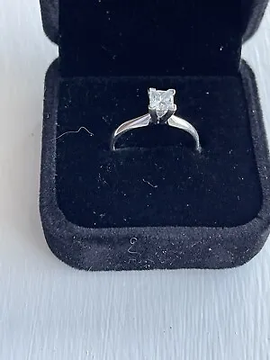 .60 Ct Princess Cut Diamond Solitaire Engagement Ring 14k White Gold • $699