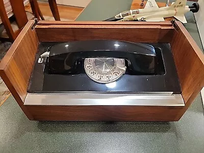 Vintage Western Electric Rotary Dial Telephone Wood Box MCM Executive Desk Phone • $99.95