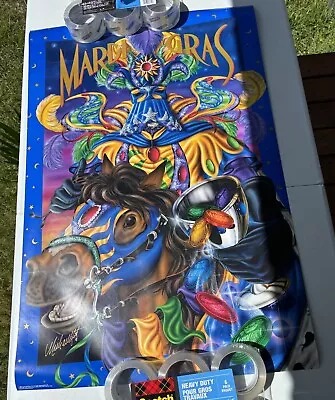 Mardi Gras 1993 Signed Michael Hunt Poster New Orleans 38” X  25” • $25