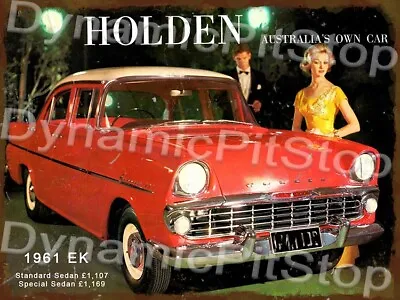 Holden EK Rustic Tin Metal Sign Man Cave Garage Australian Made • $39.95