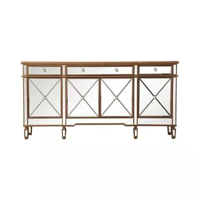Mirrored Credenza In Back Aston Viewrary Style-36 Inches Tall And 14 Inches • $804.95