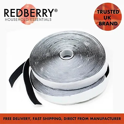 Redberry Hook And Loop Tape 15m - Double Sided Adhesive Hook & Loop Fastener • £10