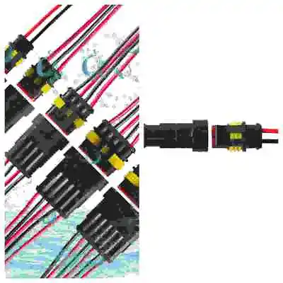 2/3/4/5/6 Way Connector Plug Socket Set Male Female W/ 14cm Wire • $7.99