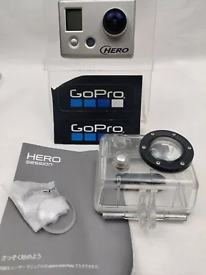 $190.87 • Buy GoPro HD HERO Action Camcorder - Silver With Safety Mount Case- Lense - Stickers