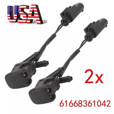 2X Windshield Washer Nozzle Heated Dual Inlet Squirter Jet For BMW  5-Series E39 • $31.99