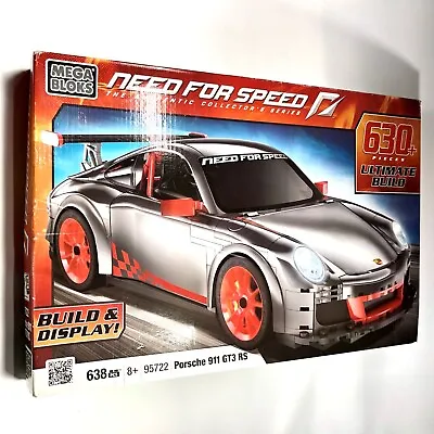 Mega Bloks Need For Speed Porsche 911 GT3 RS 95722 Collector's 638 Pcs Open Box • $60