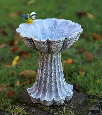 £7.95 • Buy Garden Ornament Solar Light Powered Bird Feeder Fairy Blue Tit Home Decor 20cm