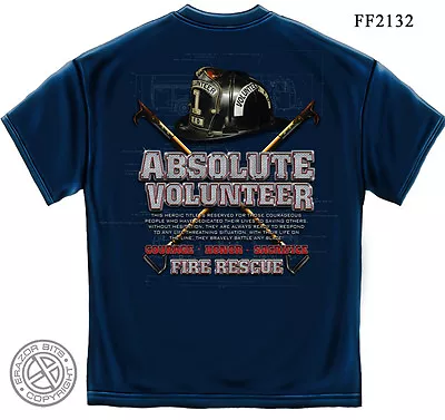 Absolute Volunteer Firefighter Blue T-shirt  • $25.99