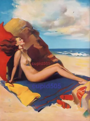 VTG WW2 Era 1940 S Pinup Girl 12 X 16 Gil Elvgren Calendar Art Poster Print WWII • $45