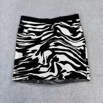 H&M Ladies Skirt Extra Large Zebra Animal Print Mini Short 36  Waist Woven NEW • £9.77