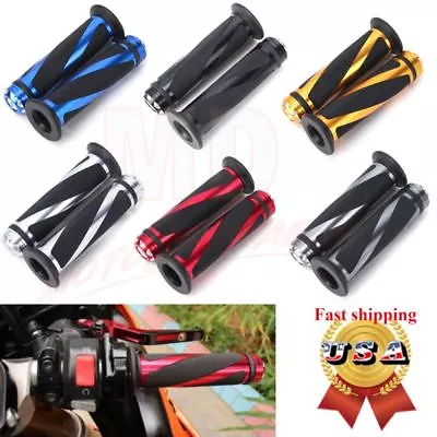 Motorcycle 7/8  Hand Grips Handle Bar Gel For Honda Suzuki Yamaha Kawasaki Honda • $8.93