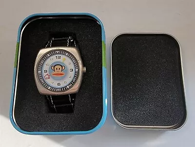 Mens 2004 Paul Frank Julius Monkey Wristwatch W/Original Tin Case As-Is Untested • $19