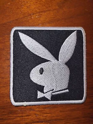 Playboy Vintage Black & White  Embroidered Iron On Patches 2-5/8 X 2-5/8 • $4.25