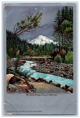 Mt. Hood Oregon OR Postcard Height 11225 Feet Mountain Lake River C1905 Vintage • $19.95