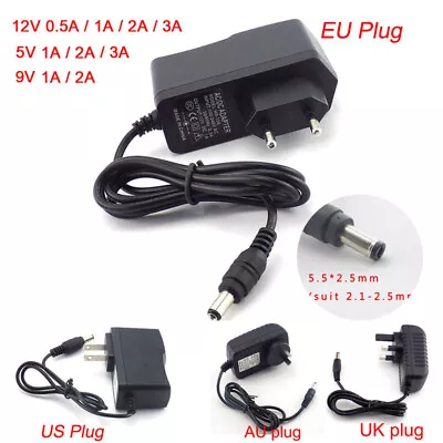 5V 9V 12V 1A 2A 3A 0.5A AC DC Power Supply Adapter Charger Transformer Led Light • £3.59