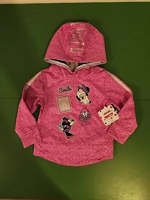 Minnie Mouse Disney Junior Pink Hooded Sweatshirt Hoodie - Size 3T Toddler Girls • $9