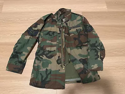 M-65 Field Jacket US Air Force Military Woodland Camo Small Short • $99