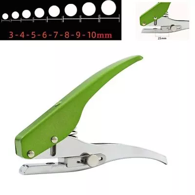 3mm - 10mm Single Hole Punch With Stopper Hand  Held Paper Puncher Portable • £10.49