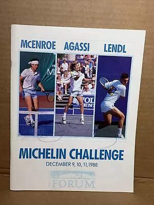$199.95 • Buy PETE SAMPRAS JOHN McENROE 1988 AUTOGRAPH Signature AUTO MICHELIN CHALLENGE USTA