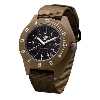 USMC Navigator Aviation Marathon Watch Desert Tan H3 Sapphire Semper Fidelis NEW • $314.96