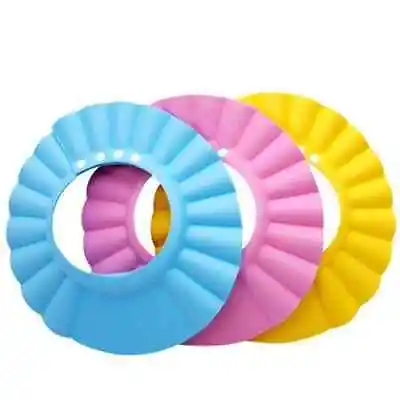 Adjustable Baby Kids Shampoo Bath Bathing Shower Cap Hat Wash Hair Shield • £2.95