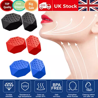 6Pcs Jaw Exerciser Chiselled Jawline Neck Fitness Anti-Wrinkle Chew Toning UK • £8.85