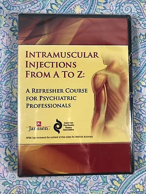 INTRAMUSCULAR INJECTIONS FROM A TO Z : A COURSE FOR PSYCHIATRIC (DVD) Medical • $8.21