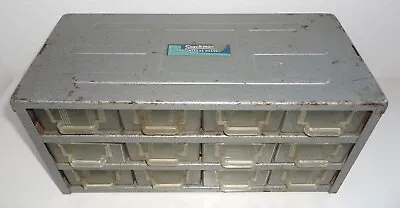 Vintage Union Steel Stackmaster Grey Metal Parts Cabinet W/ 12 Drawers • $23.99