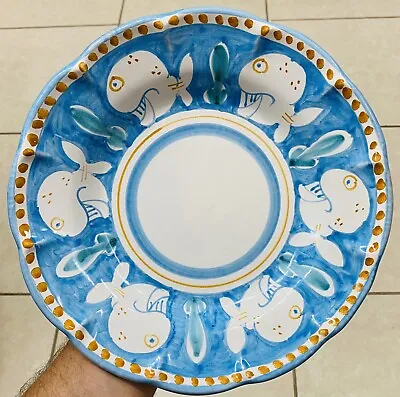 Vietri Pottery-Campagna Style Pattern 9’’ Pasta Plate Made/Painted By Hand-Italy • $22.99