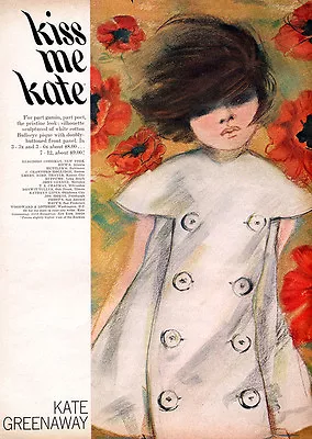 Kate Greenaway SAAB LINGERIE Kiss Me Kate Girl’s Dress POPPIES Saabrinas 1964 Ad • $26.99