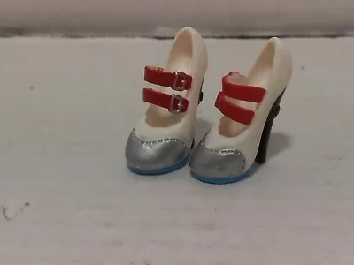 Monster High  Home Ick  Frankie Stein Replacement White Red Heels Shoes • $10