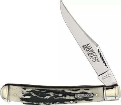 Marbles MR474 Black Stag 5.25  Lockback Folding Knife • $20.55