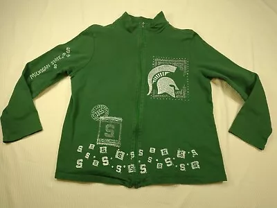 Womens XL Sweatshirt Michigan State Lightweight Full Zip Jacket Coat P. Michael • $15.19