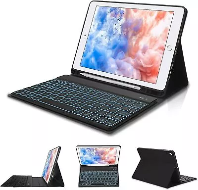 Backlit Keyboard Case With Pen Holder For IPad 10/9/8/7th Gen Air 5/4/3 Pro 11  • £25.99