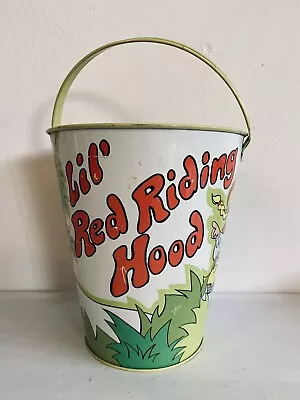 Vintage Little Red Riding Hood Sand Pail By Ohio Art Measures 8” • $32.99