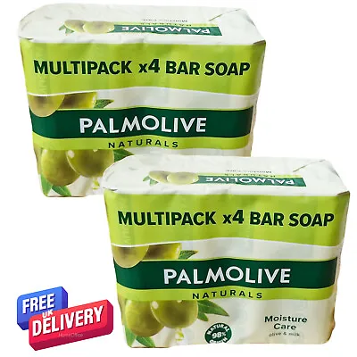 8 X Palmolive Cream Soap Bar Delicate Care Olive And Milk Extracts • £9.95