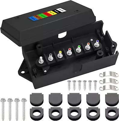 7 Way Trailer Junction Box Weatherproof 7 Pin Trailer Wiring Box 7 Color-Coded • $14.83