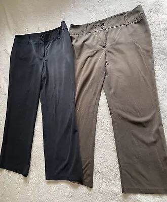 Women’s AB Studio Dress Pants Size 14 2 Pairs Of Slacks Both Style # 04120J88 • $0.99