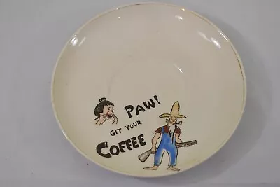 Vintage Paw & Ma Coffee Cup Saucer PAW Git Your COFFEE  Hillbilly Couple • $10