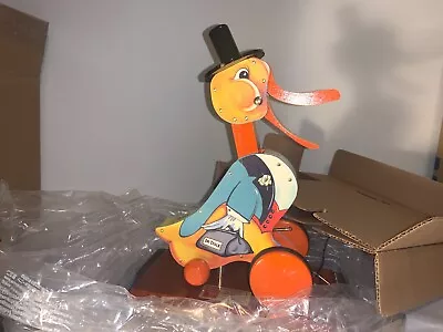 FISHER PRICE Dr Doodle Duck Pull Toy Limited Edition Commerative 1994 W/box • $25